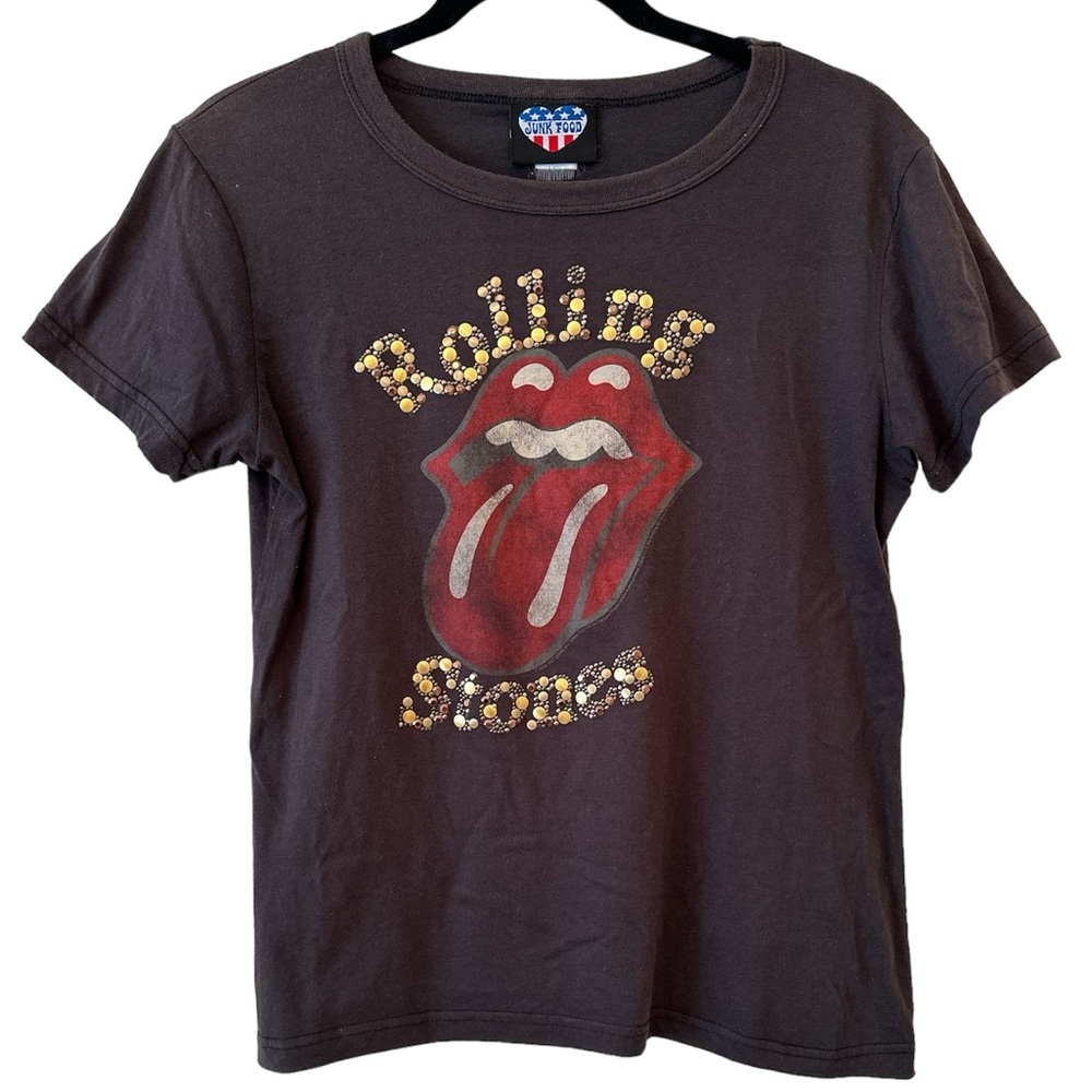 Pre-loved Junk Food Vintage Beaded Rolling Stones T-Shirt.